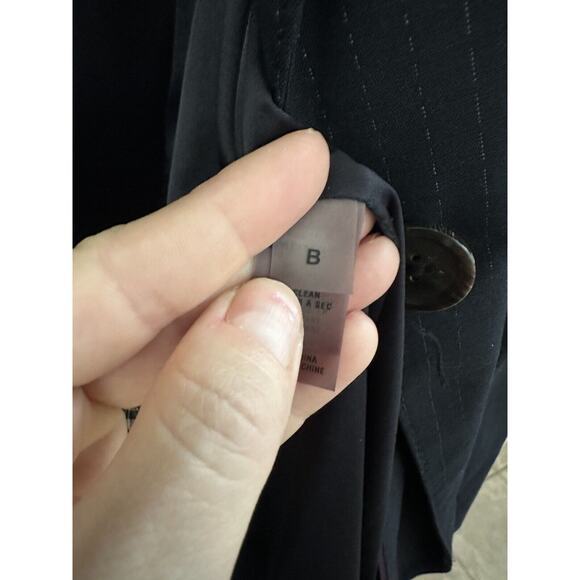 Tahari Arthur S. Levine Navy Blue Pin Stripe Blazer Jacket Women's Size 8 - Picture 6 of 10